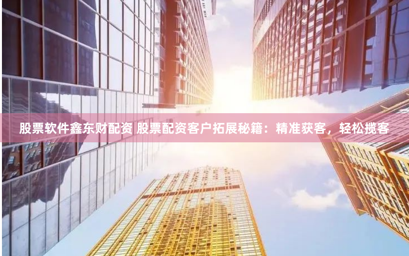 股票软件鑫东财配资 股票配资客户拓展秘籍：精准获客，轻松揽客